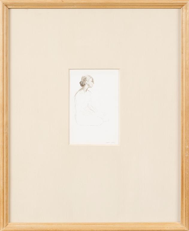 JOHN-E FRANZÉN, an ink drawing, signed JEF and dated 1992.