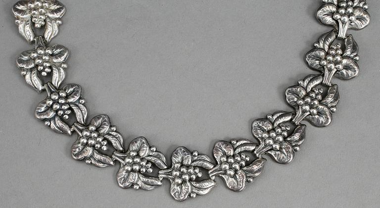 HALSBAND, C. Brumberg-Hansen, Danmark. Sterlingsilver, 1940-50-tal.