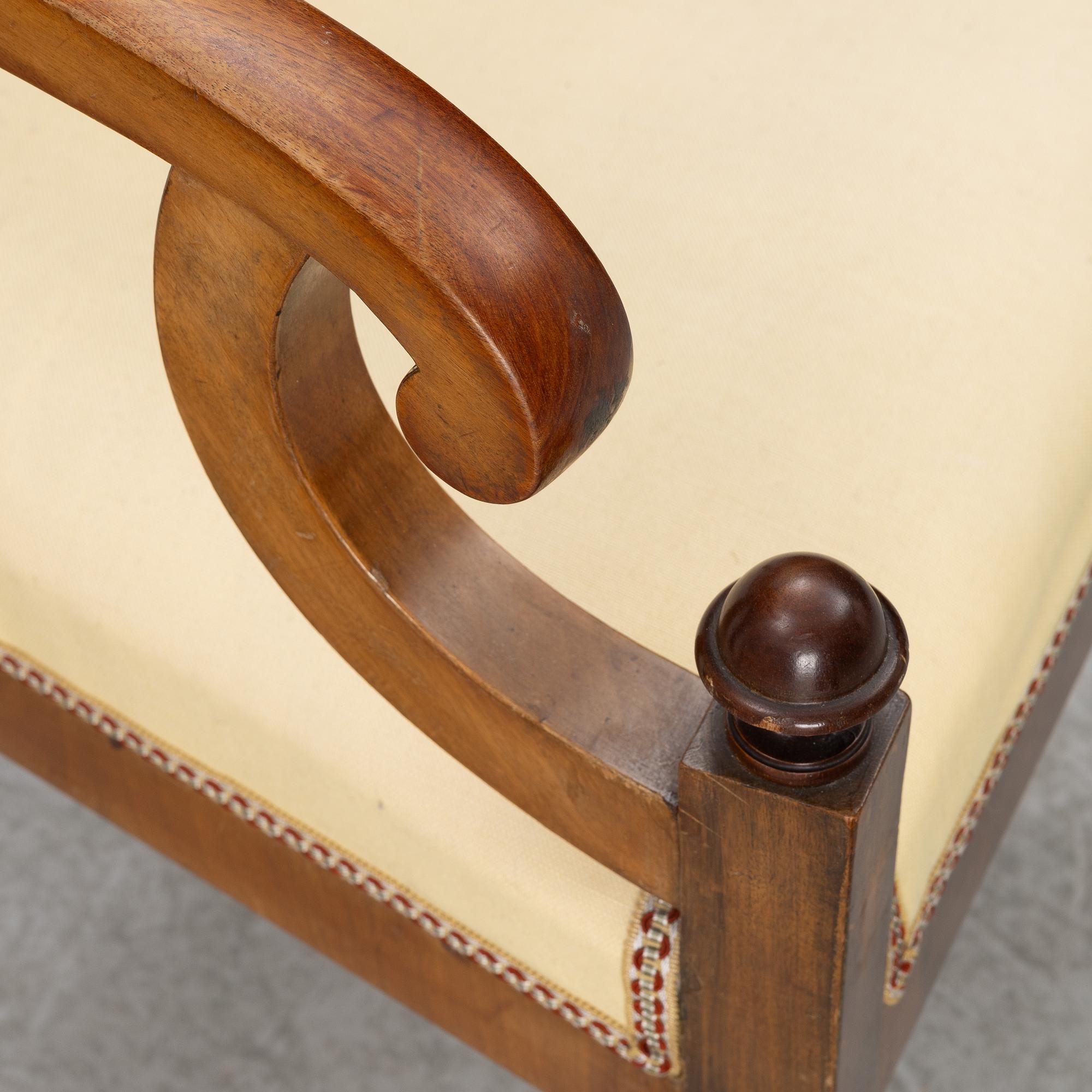 Sofa, 2 armchairs, 2 chairs, drop-leaf table Karl Johan, different models, 19th century.