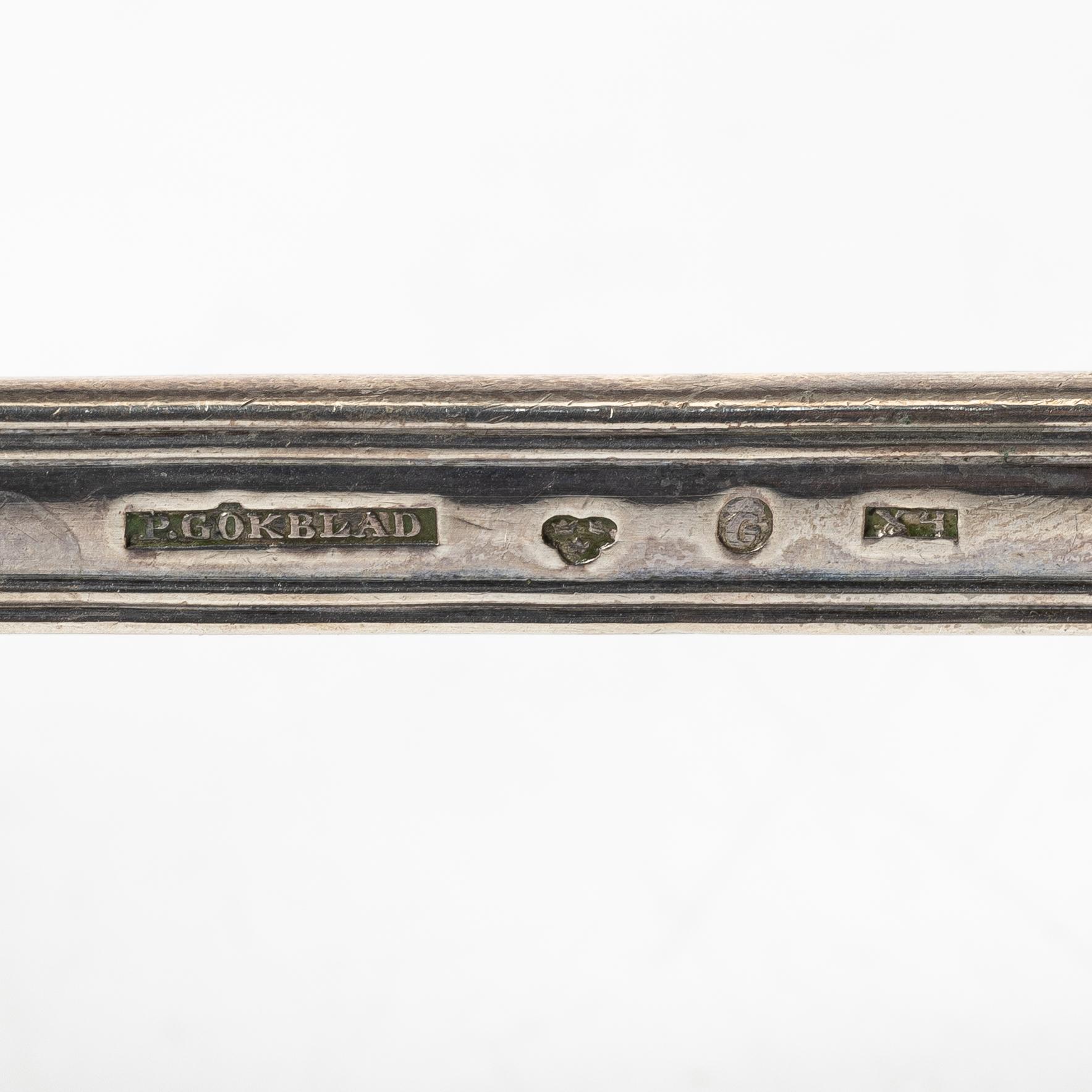 A silver ladle, 'Olga', P.G. Okblad, 1952.