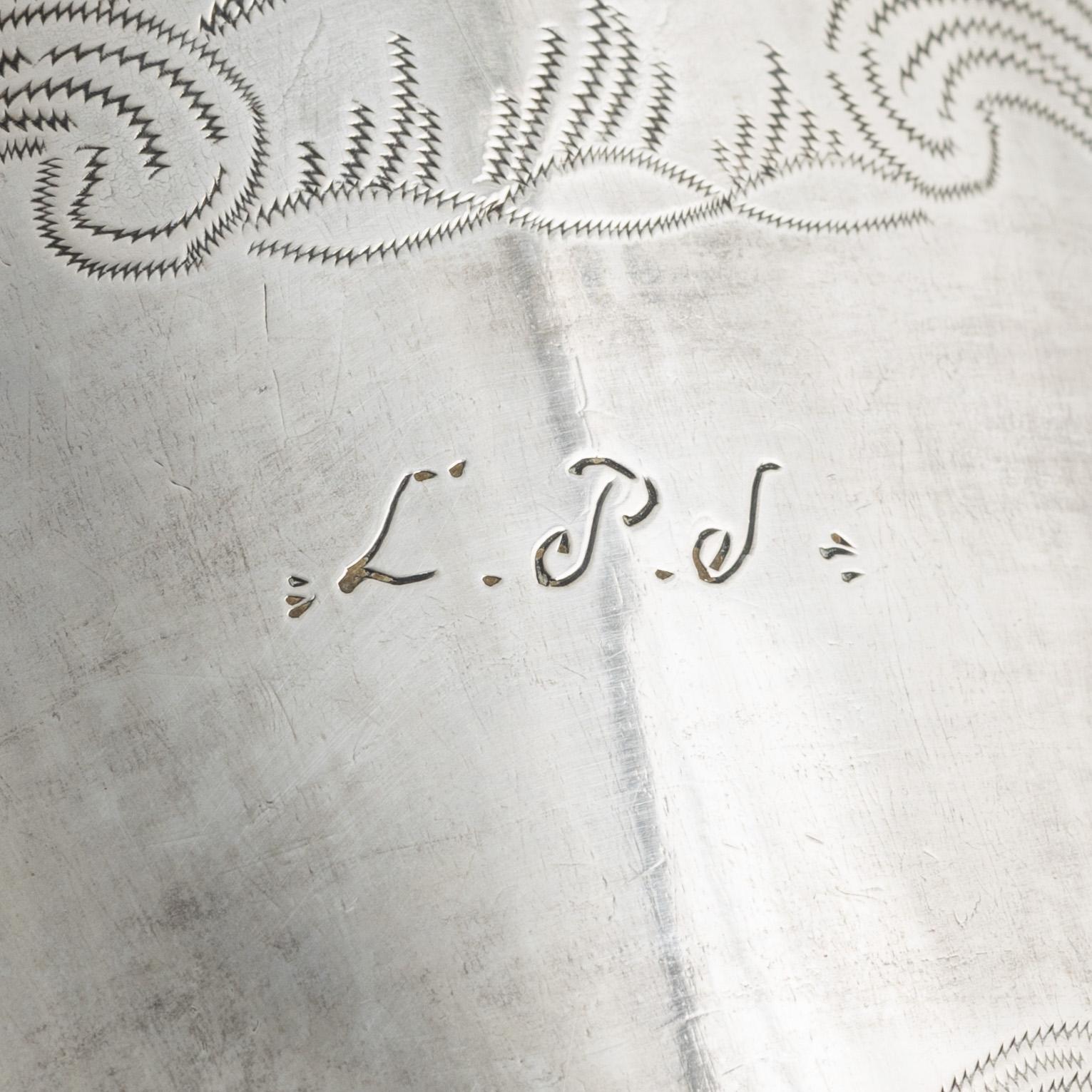 A silver beaker by Erik Lemon, Uppsala, 1780.