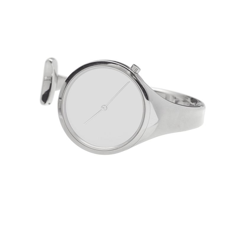 A Vivianna Torun Bülow Hübe stainless steel watch, Georg Jensen.