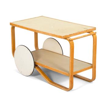 Alvar Aalto, a 1950s '98' tea trolley for Oy Huonekalu- ja Rakennustyötehdas Ab, Finland.