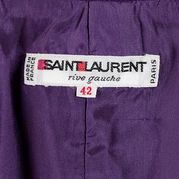 YVES SAINT LAURENT, a purple wool skirt.