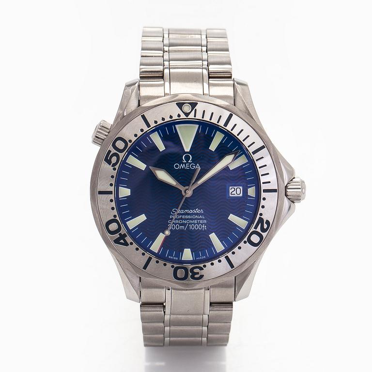 Omega, Seamaster, "Electric Blue", Diver 300M, wristwatch, 41 mm.