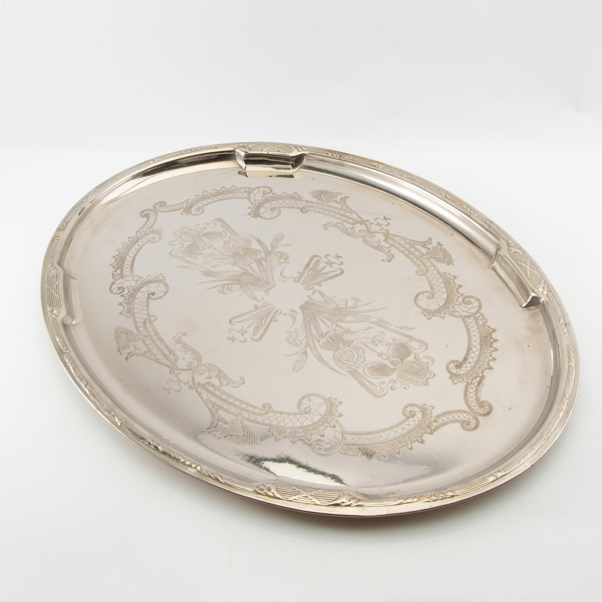 Trays 4 pcs of silver-plated metal, first half of the 20th century.