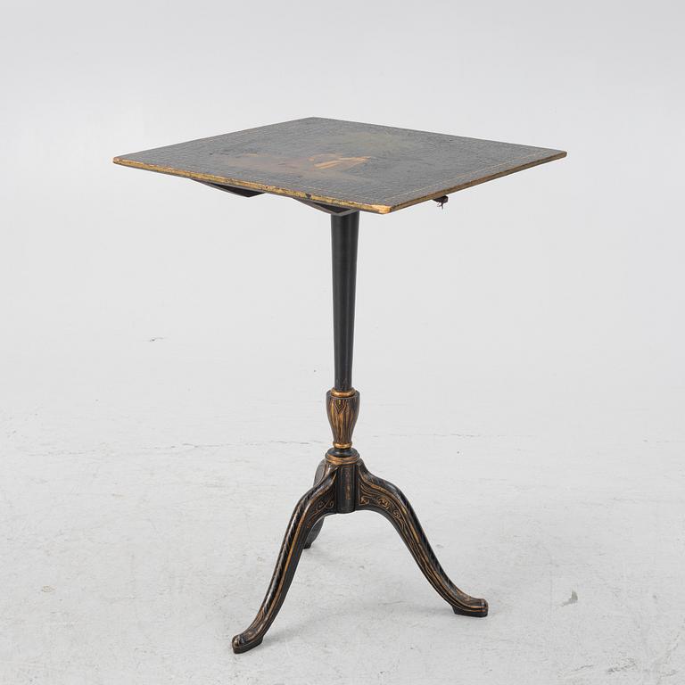 A late Gustavian tilt-top table from J. N. Asplinds workshop in Falun (1785-1820).