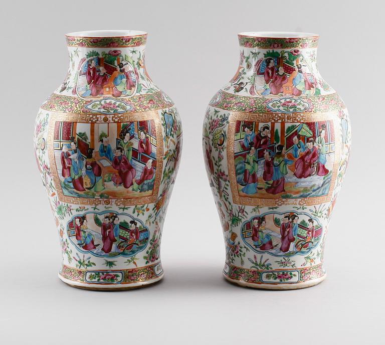 LOCKURNOR, 1 par, porslin, Kanton, Kina, 1800-tal.