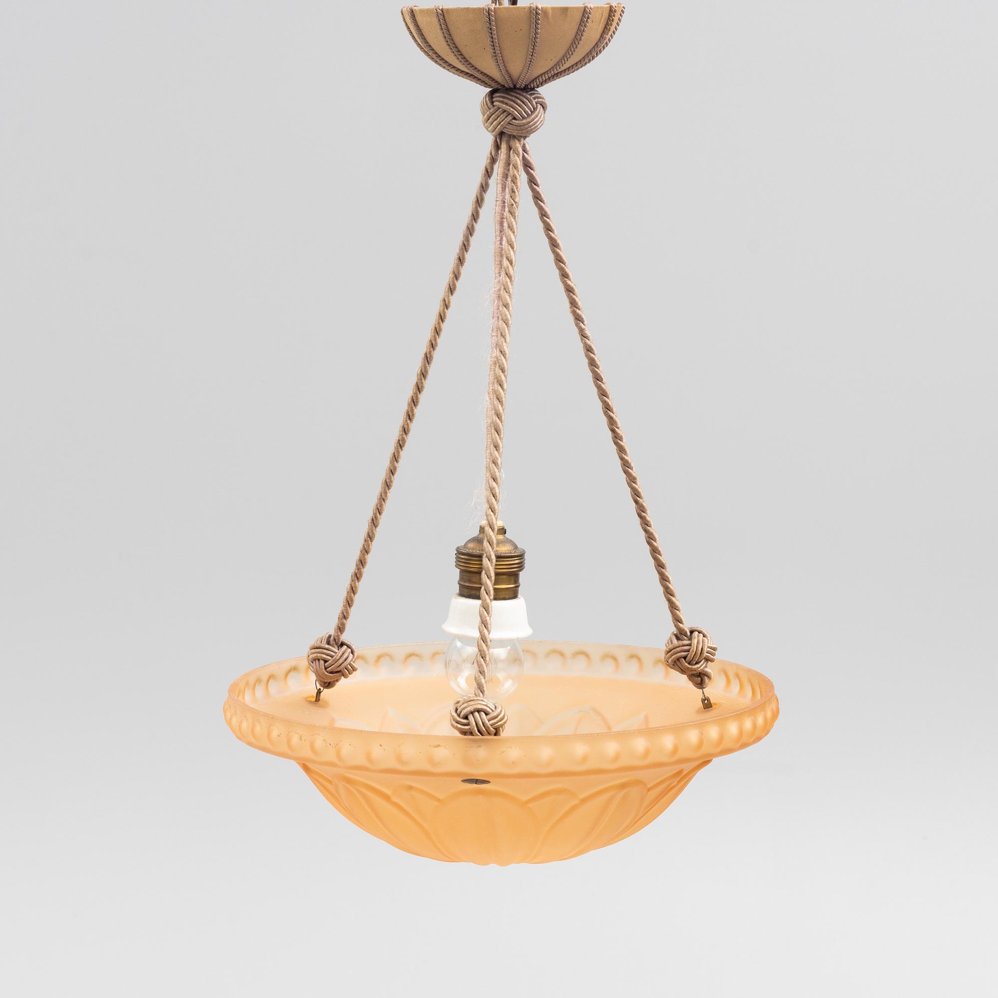 Harald Notini, a ceiling lamp model "10073", Arvid Böhlmarks Lampfabrik, 1920s.