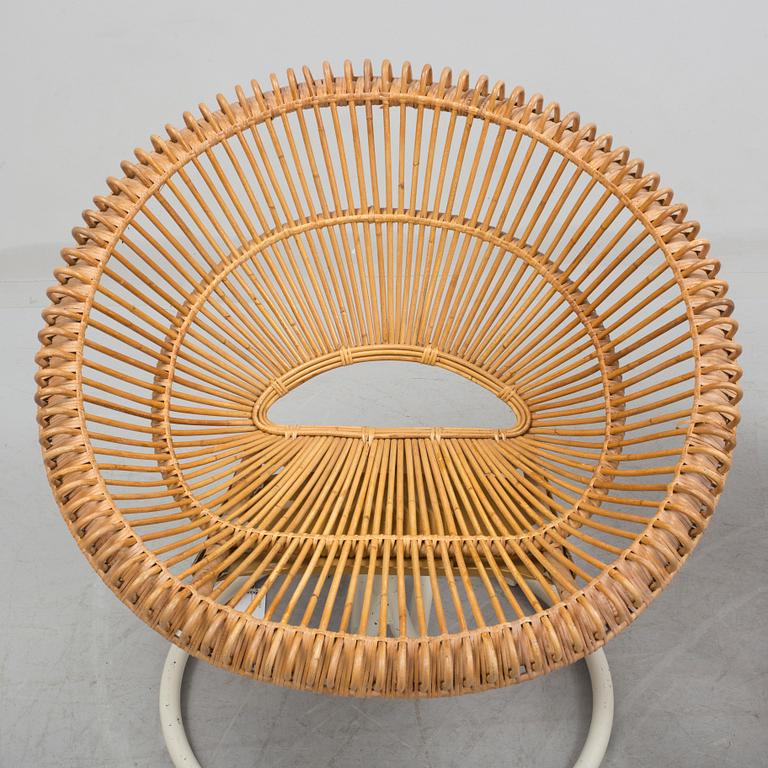 A pair of 'Rondo' rattan easy chairs from Göte-Möbler AB, 1960's.