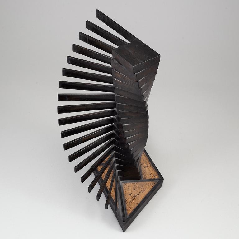 LARS KLEEN, a painted wood sculpture, signed and dated -91.