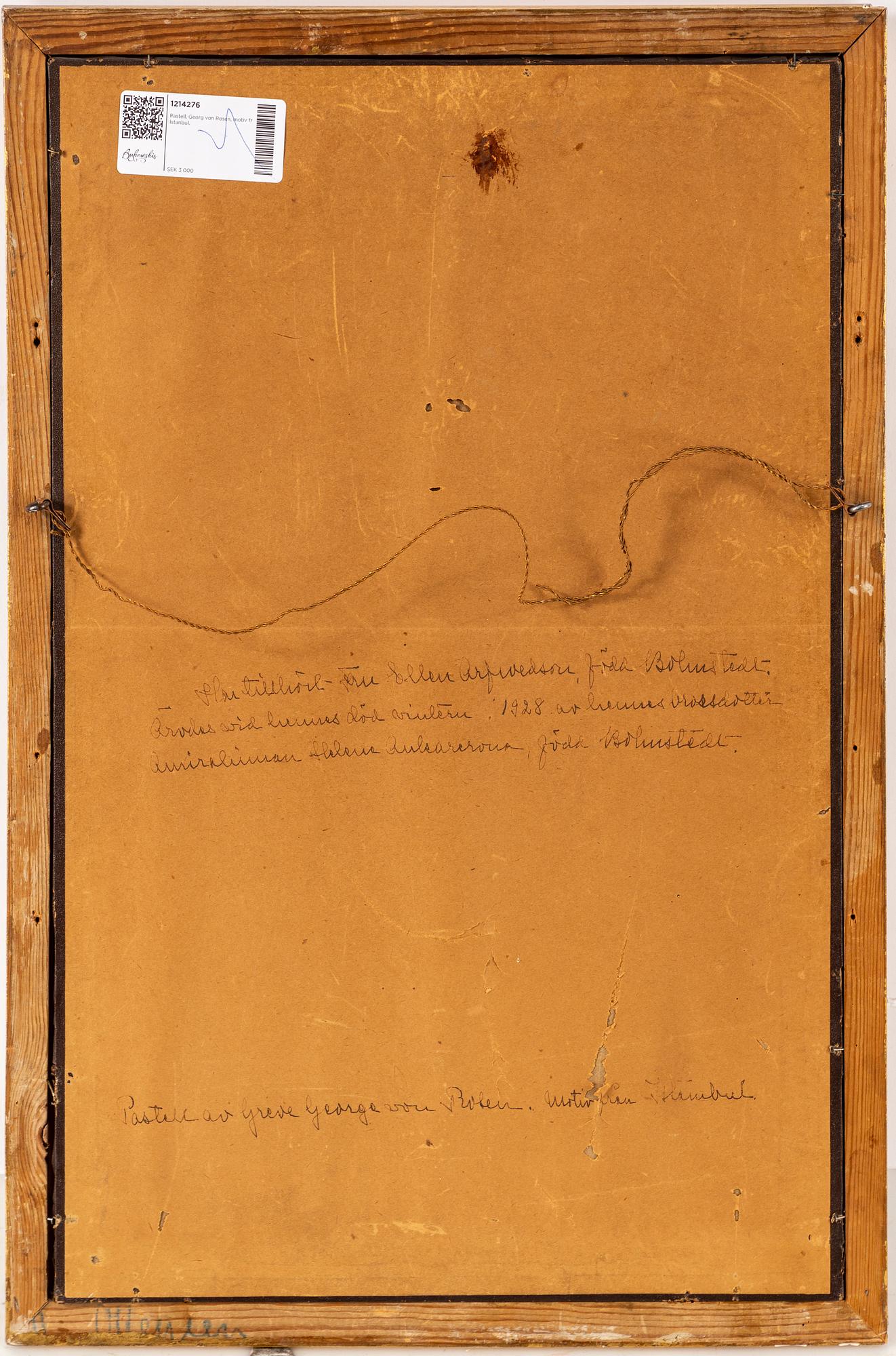 GEORG VON ROSEN, pastell, signerad och daterad -87.