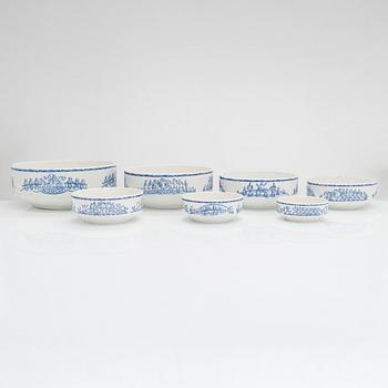 Svea Granlund, bowls, 7 pcs, "Seven Brothers", Arabia, 1928-32.