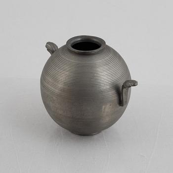 Sylvia Stave, a pewter vase, CG Hallberg, Stockholm 1929.