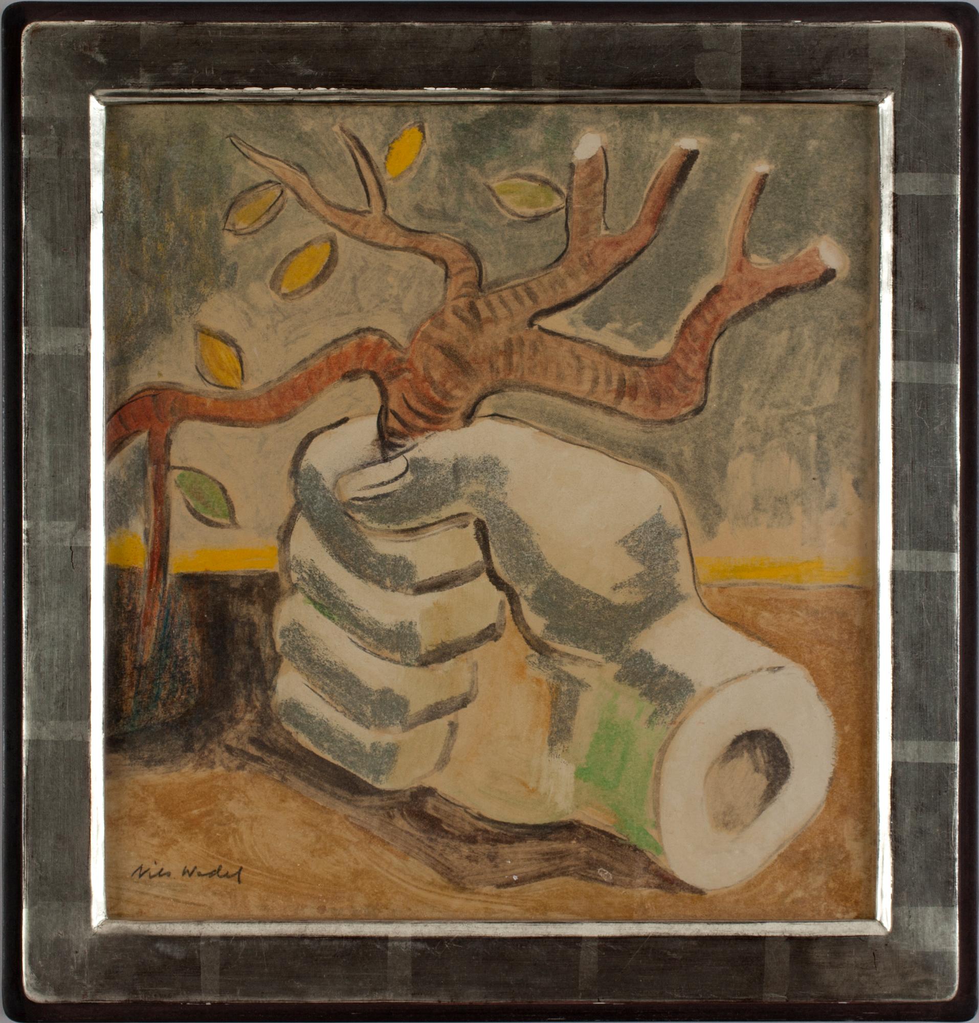 NILS WEDEL, krita. Sign.