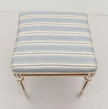TABURETT, gustaviansk stil, 1800-/1900-tal.