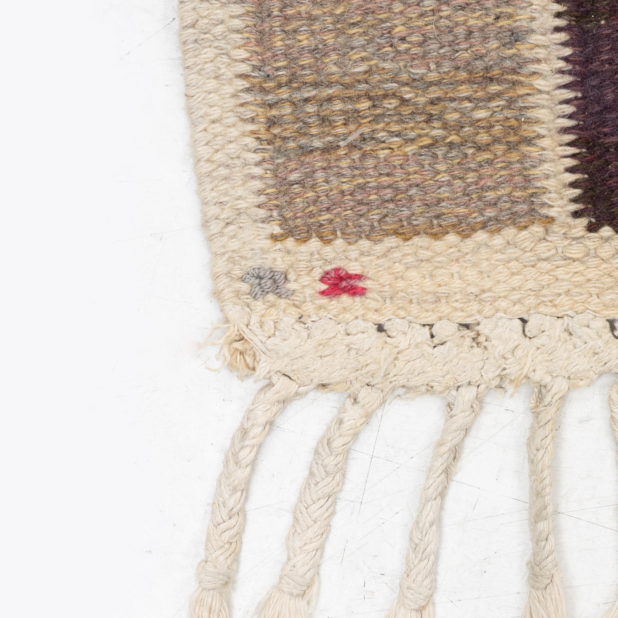 Barbro Nilsson, a carpet, 'Salerno grå', ('Kristianstad'), flat weave, c. 259 x 189 cm, signed AB MMF BN.