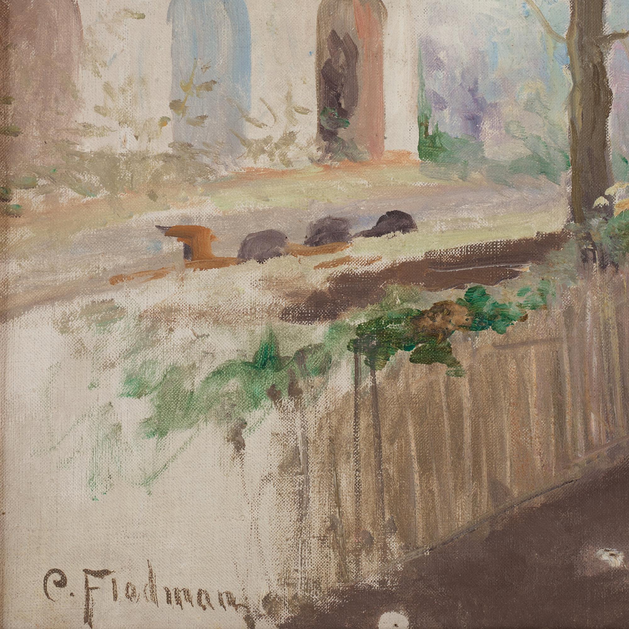 Carl Flodman, Sunlit park scene.