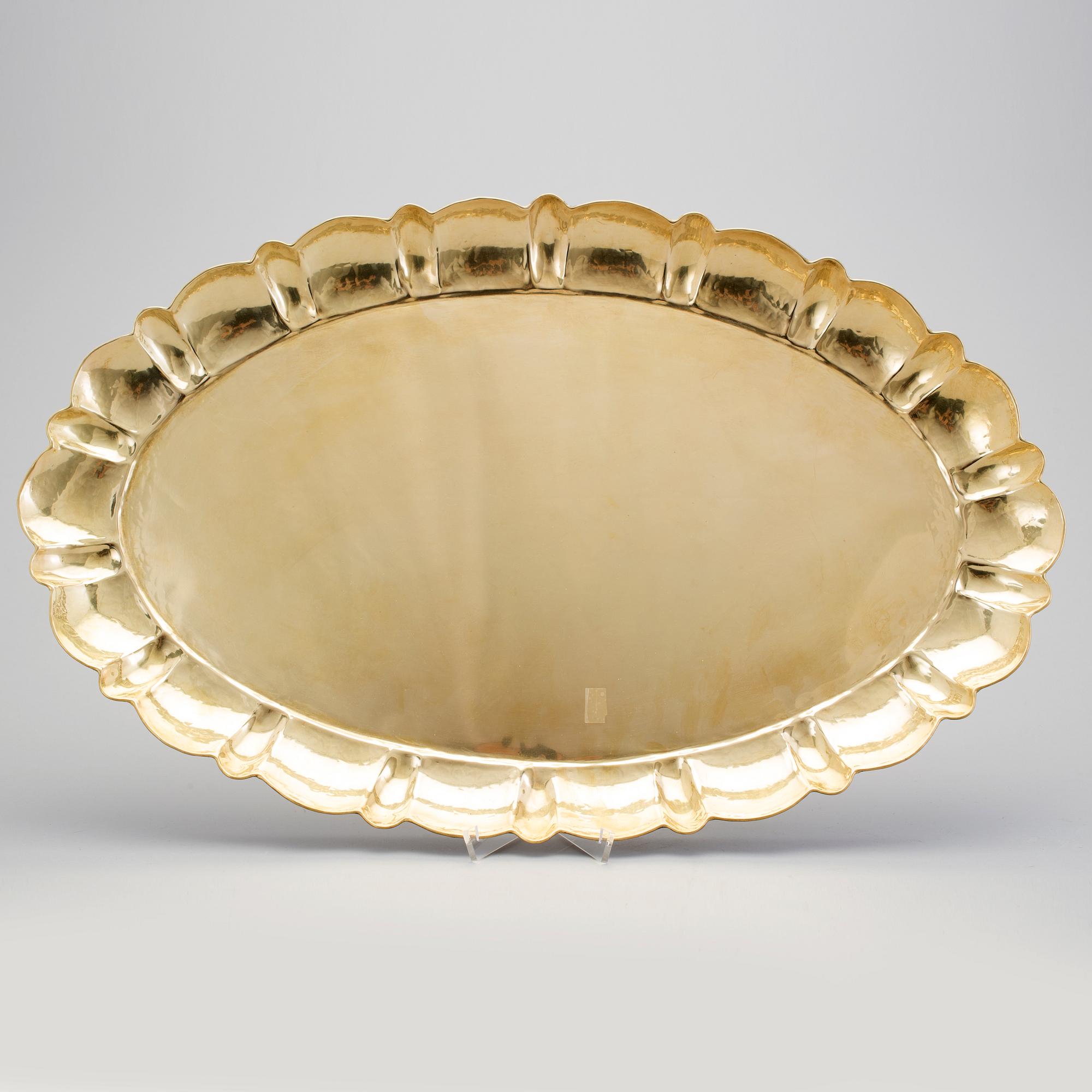 LARS HOLMSTRÖM, bricka, mässing, Arvika, 1900-talets mitt.