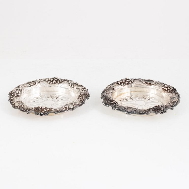 A Pair of French Silver-Plated Coasters, mark of Christofle 1844 to 1862.