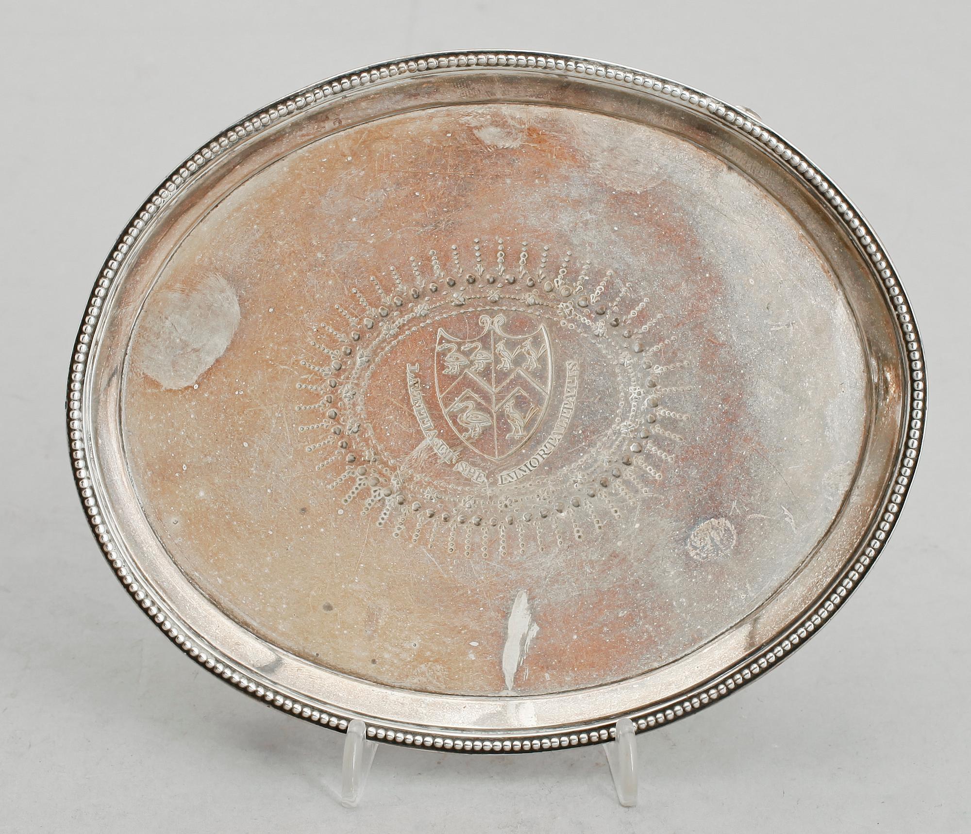 FAT, silver, Joseph Heriot, London 1783. Vikt ca 311 g.