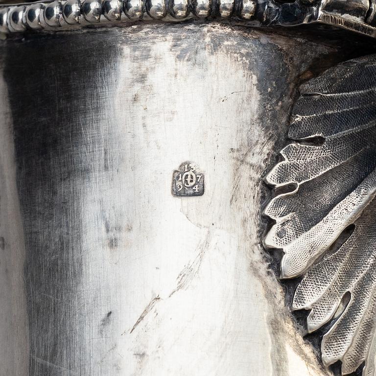 An Austrian silver Wine decanter, unidentified maker's mark, Vienne 1794.