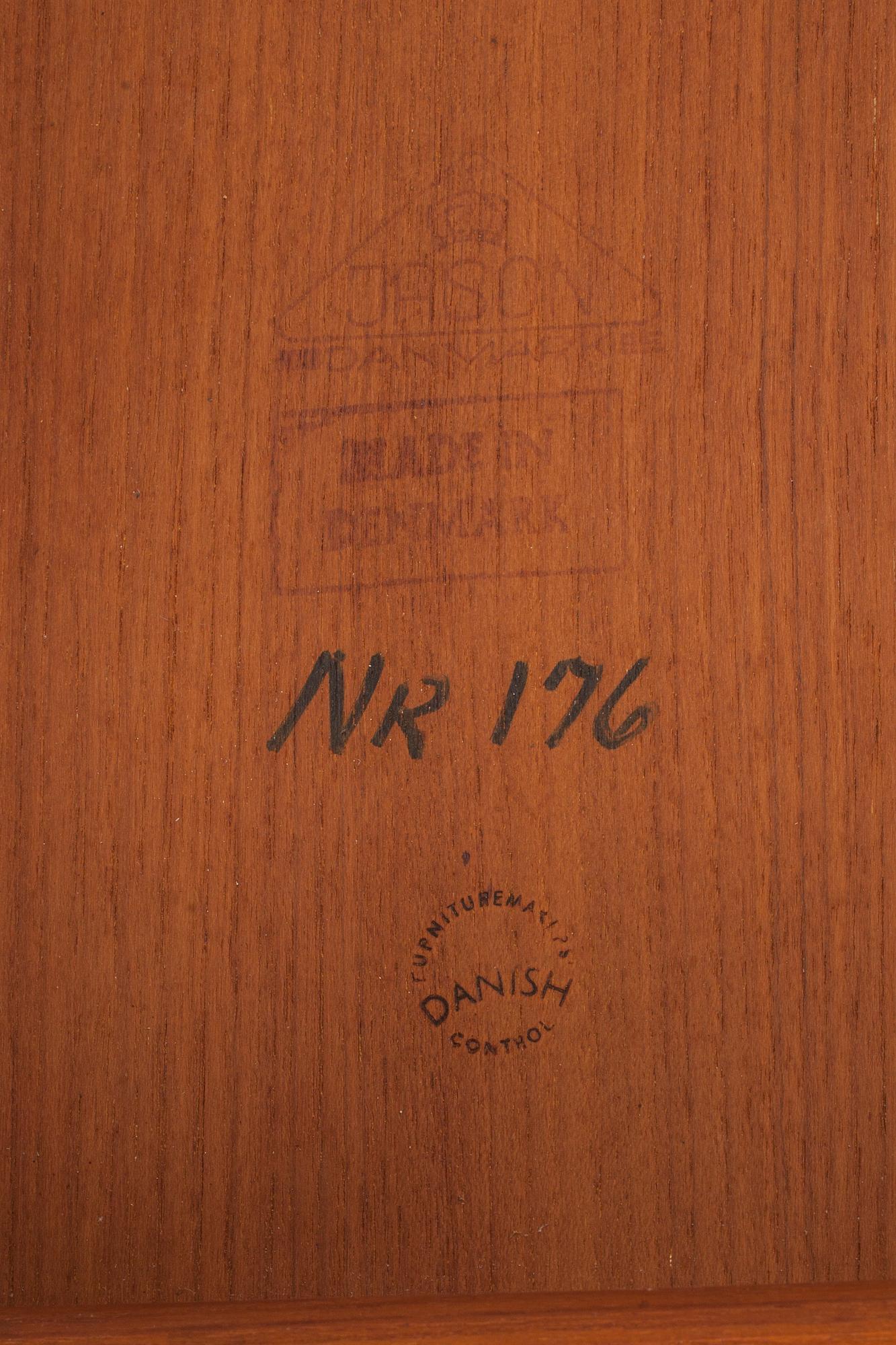 SOFFBORD, teak, "176", Kurt Østervig, Jason, Ringsted, Danmark. 1950-tal.