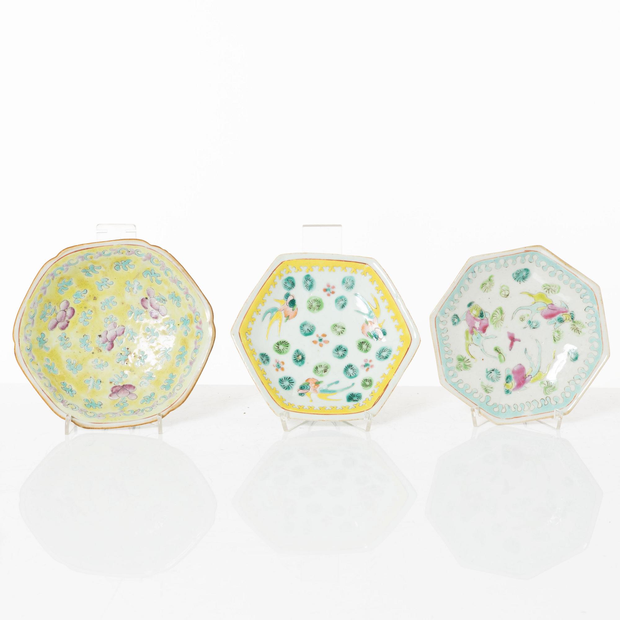 A group of  Chinese famille rose porcelain, around 1900.