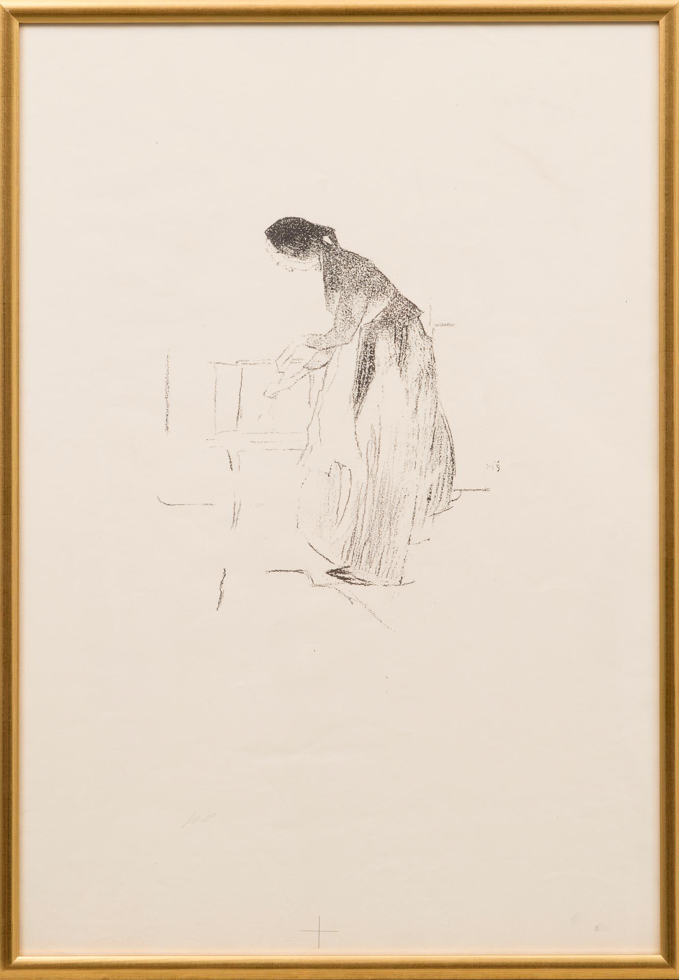 HELENE SCHJERFBECK, lithograph, test print.