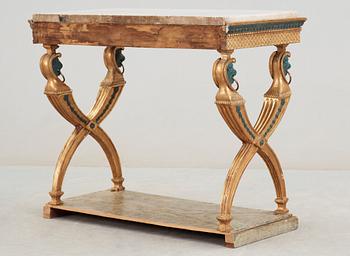 A late Gustavian early 19th century console table.