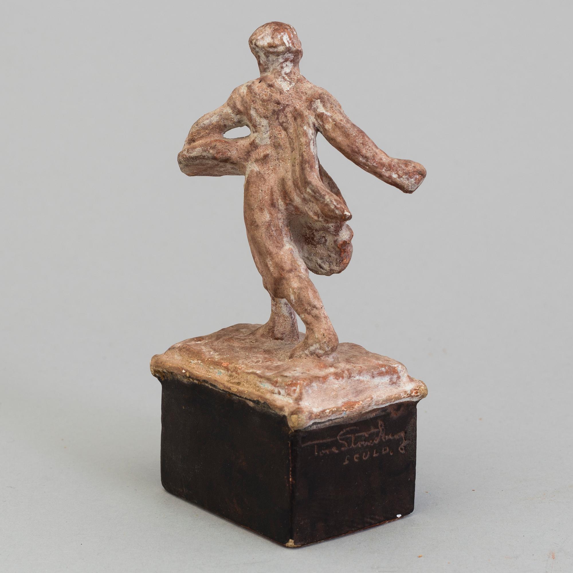 TORE STRINDBERG, sculpture, terracotta, signed.