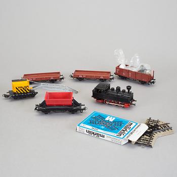 PARTI MÄRKLIN, tågset "S2920", vagnar, räls "E5190", samt topografi.