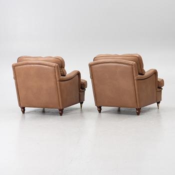 Armchairs, a pair, Howard model, IPD, Italy.