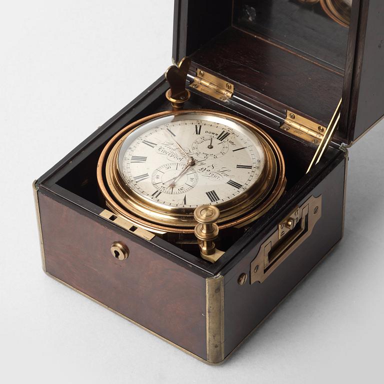 RICHARD HORNBY & Son, Liverpool, Two-Day Marine Chronometer, No 1267, 180 x 180 x 195 mm.