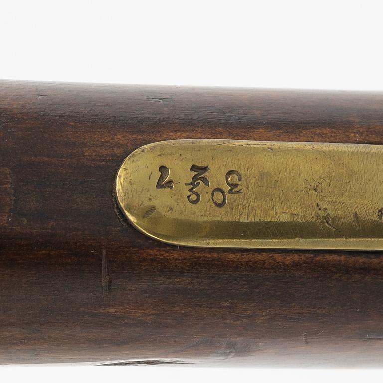 Flintlock rifle, Swedish repair model from the early 19th century.