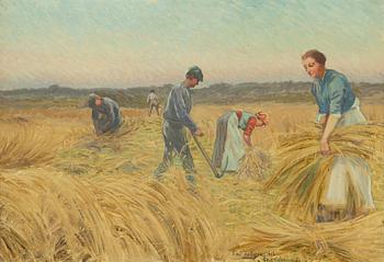 Emil Lindgren, Harvest Scene from Grisslehamn.