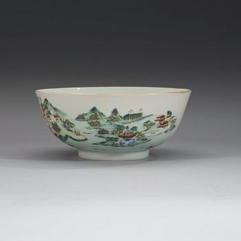 A famille rose bowl, presumably republic with Daoguang seal mark in red.