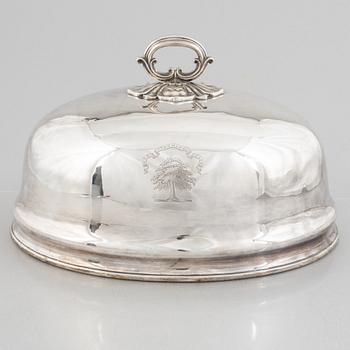 An English plate food dome cover, mark of Elkington & Company, Birmingham 1851.