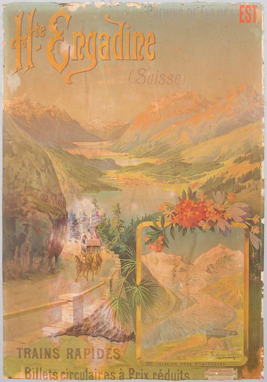 after, poster, circa 1900 (1895). Laid on canvas.