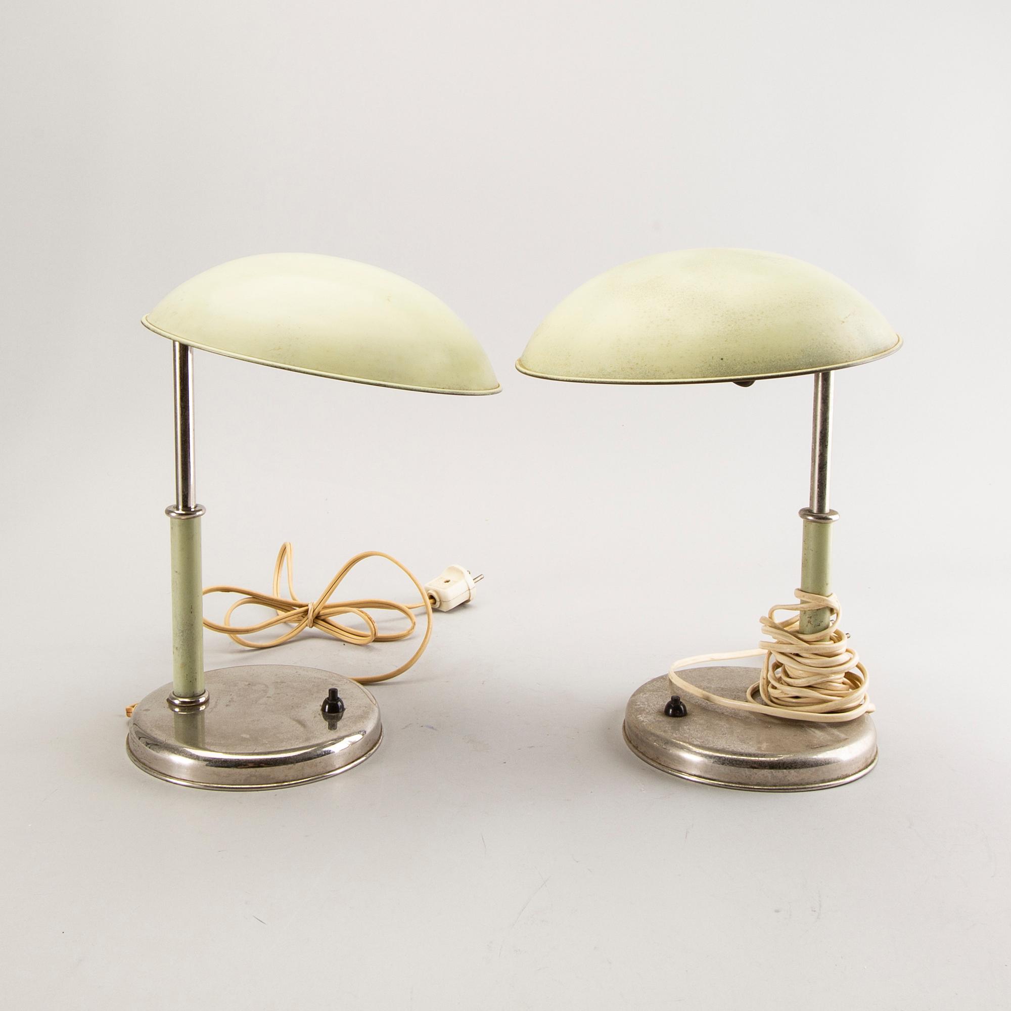 Table lamps, 3 pcs, 1930s-40s, Sweden.