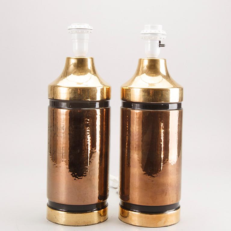 Bitossi, bordslampor, ett par,  keramik, Italien, 1960/70-tal.