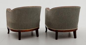 FÅTÖLJER, 1 par, 1930-/40 -tal.