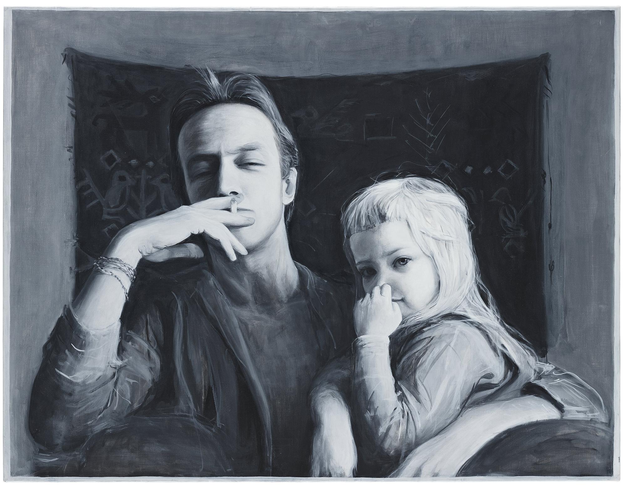 Ylva Ogland, "Min pappa och jag (med gobeläng)".