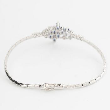 Bracelet 18K white gold with round brilliant-cut diamonds.