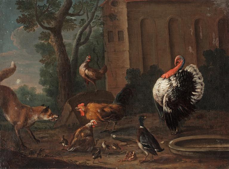Jan Weenix, A fox in the henhouse.