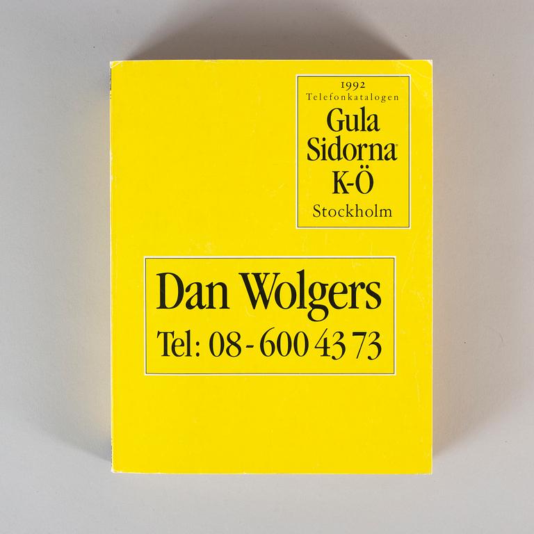 DAN WOLGERS, telefonkatalog, 1992.