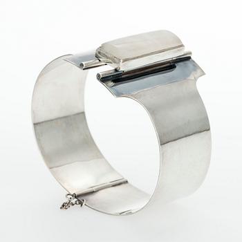 Mauno Honkanen, BRACELET, silver, snow quartz, Mauno Honkanen, Tillander 1962.