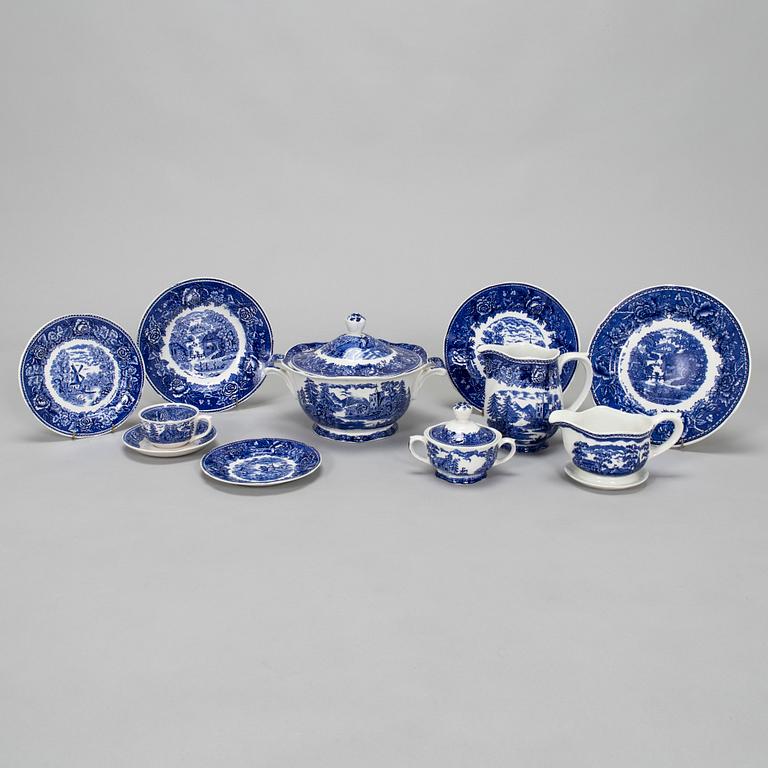 A 44-piece Blue Landscape tableware  by Reinhard Richter, Arabia Finland 1964-1971.