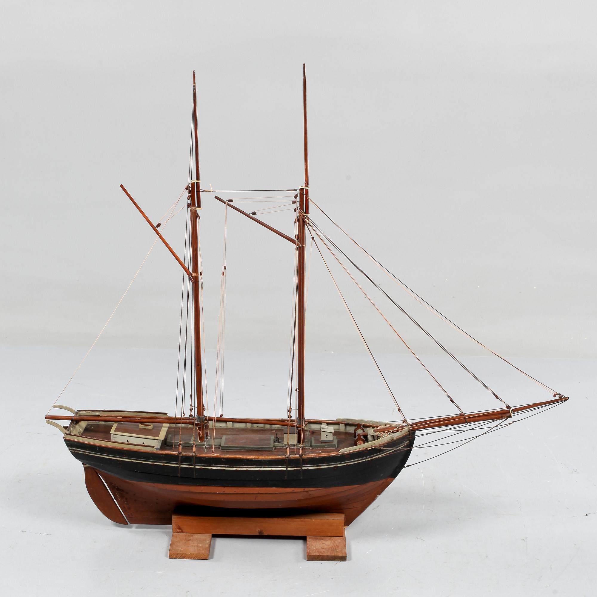 MODELLBÅT, Danmark, 1900-talets första hälft.