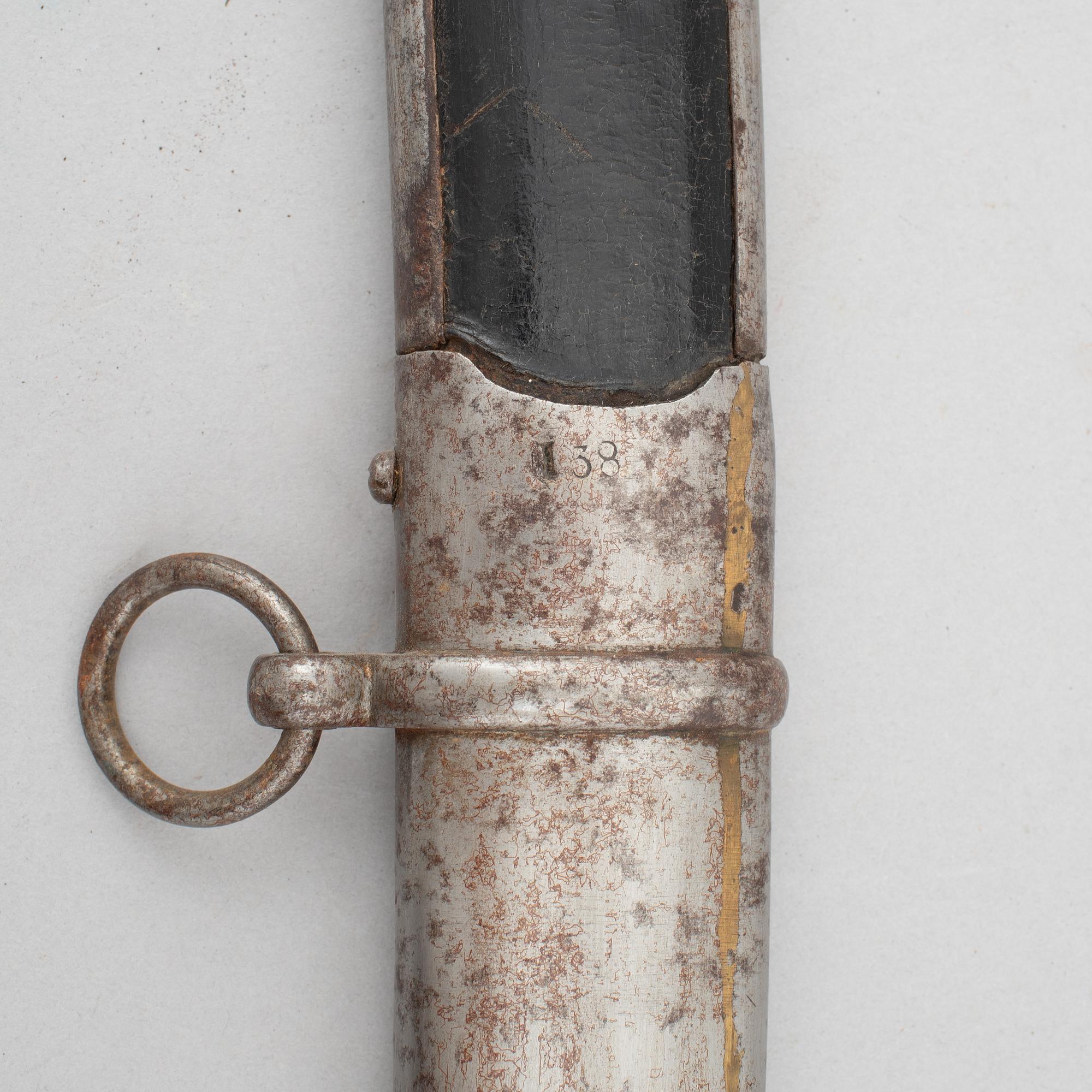 Sabre, Swedish, m/1825 for the hussars, with scabbard.